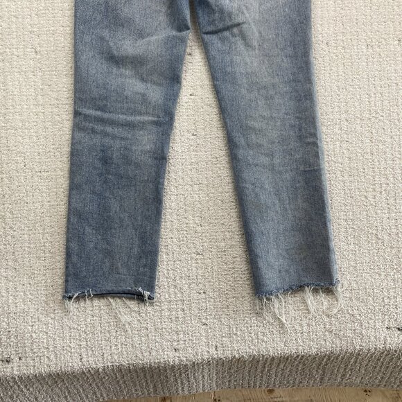 Lucky Brand High Rise Straight Ankle Distressed Jeans 2 / 26 Four-leaf clover* - Picture 13 of 15
